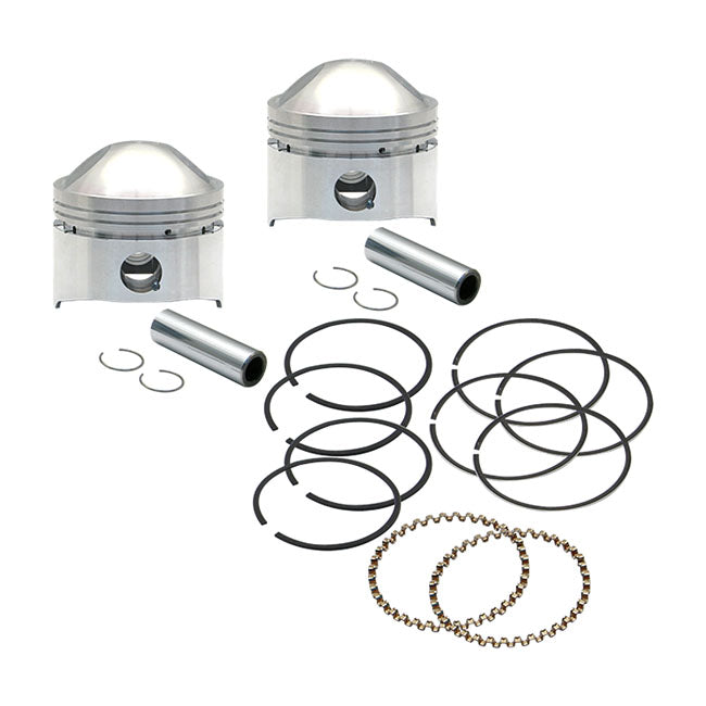 S&S 3-7/16" Bore 9:1cr Piston Kit. Std – 1941–1978 1200cc/74" Knuckle; Pan…