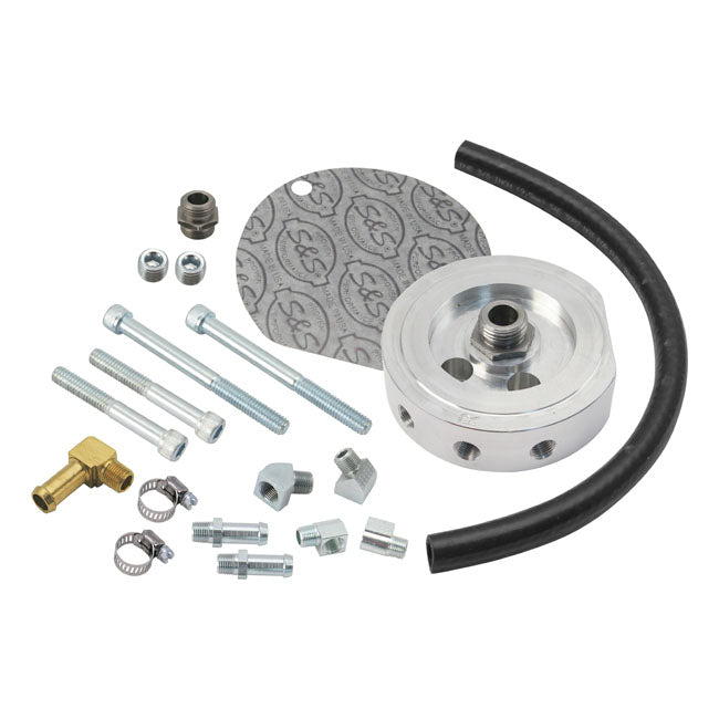 S&S XL Sportster Billet Oil Filter Mount Kit. 5/16" Bolts – 1986–1990 XL Sportster and Other…