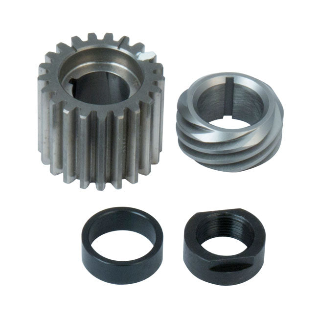 S&S 54-E77 B.t. Pinion Shaft Gear Kit. White – 1954–1965 Panhead; 66-E77 Shovelhead