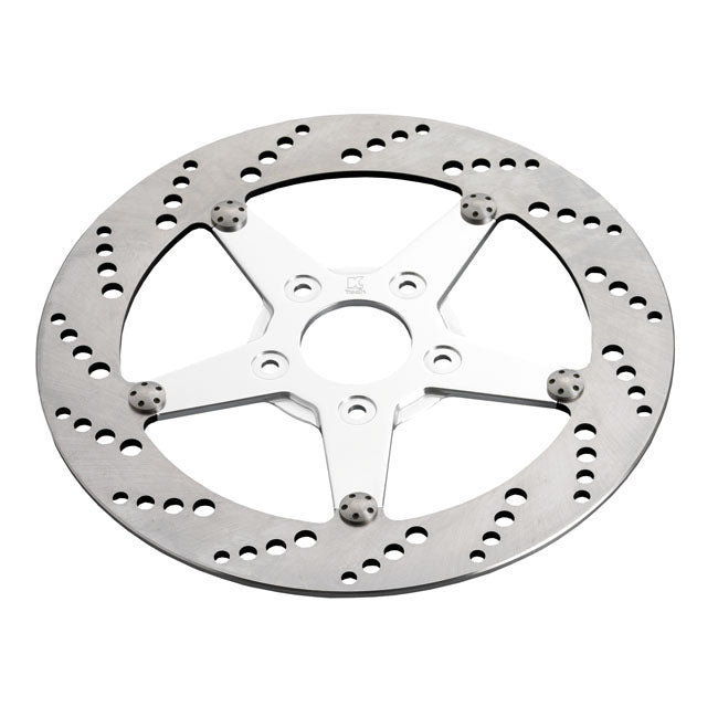 Kustom Tech K-Tech Front Left Brake Rotor 11.5" Stainless, Polish Center – UPTO 1999 MODELS