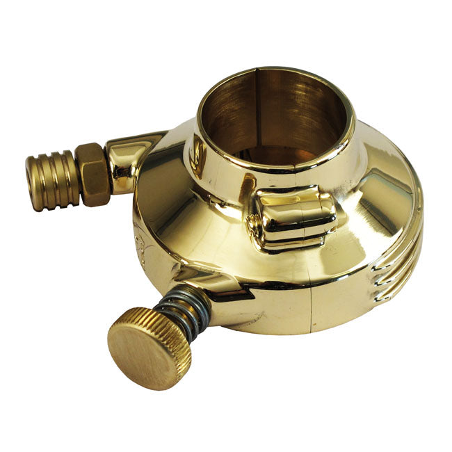 Kustom Tech K-Tech Deluxe External Throttle Housing. Polished Brass – 1" / 25.4 mm Handlebars