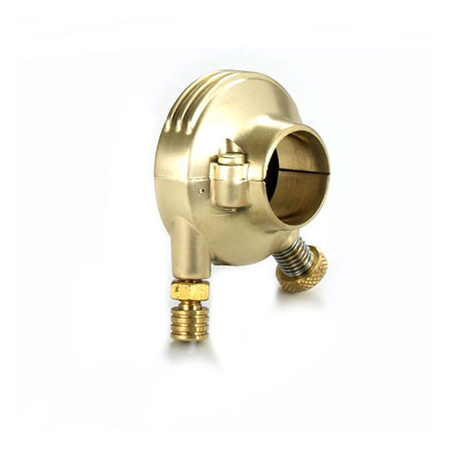 Kustom Tech K-Tech Deluxe External Throttle Housing. Satin Brass – 1" / 25.4 mm Handlebars