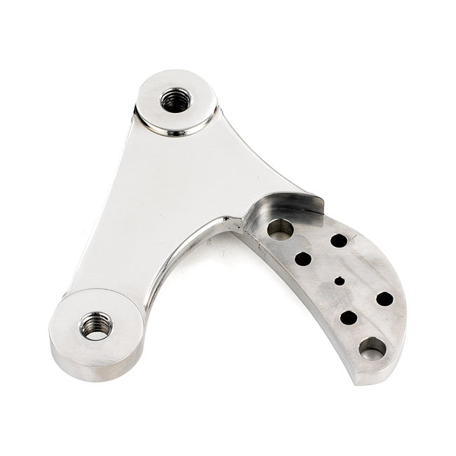 Kustom Tech K-Tech 2-Piston Caliper Mounting Bracket Left. Polished – 1984–1999 Evo Big Twin Models with 39mm…