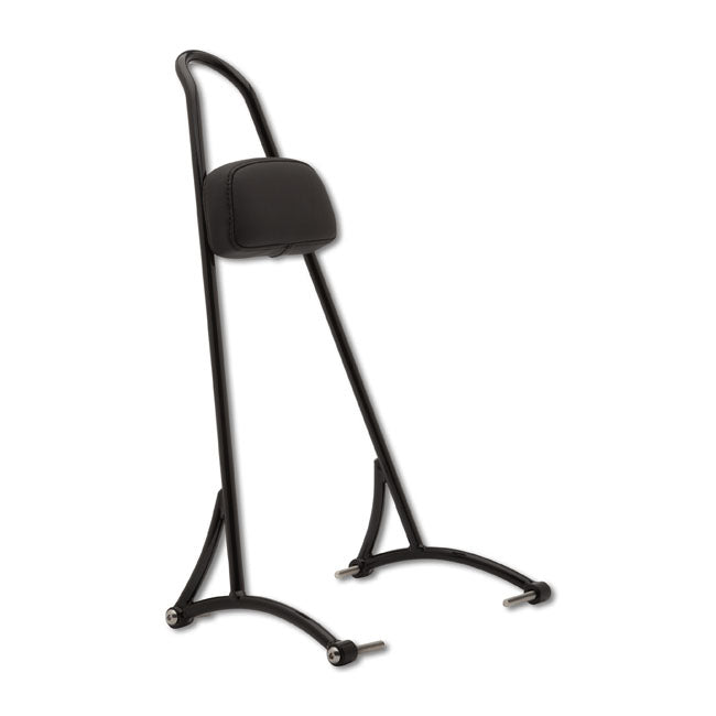 Burly Sissy Bar. 20" Black, with Backrest Pad – 2006–2017 Dyna