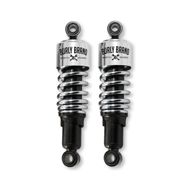 Burly Slammer 10.5" Lowering Shocks. Chrome – 2004–2022 XL Sportster