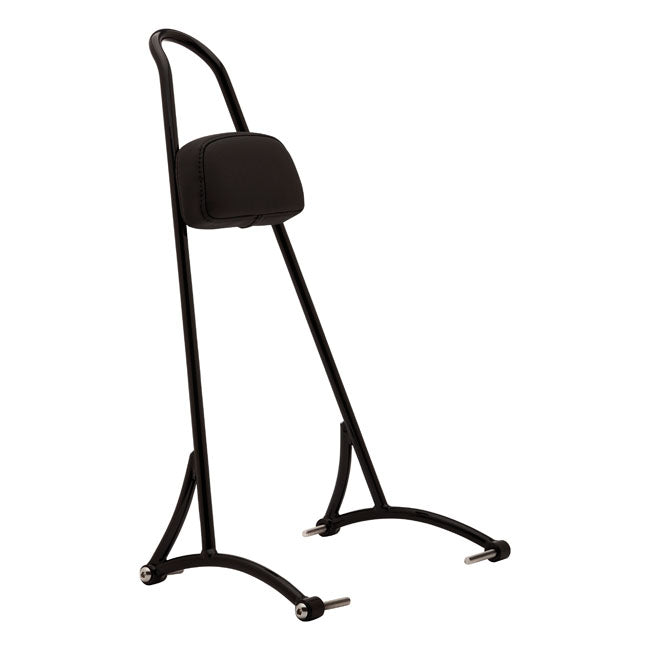 Burly Sissy Bar. 20" Black, with Backrest Pad – 2004–2022 XL Sportster Xl1200cx)