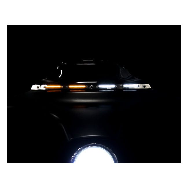 Custom Dynamics Truflex® Batwing Turn Signal LED Trim Tube for 06-13 Touring With Batwing Fairing