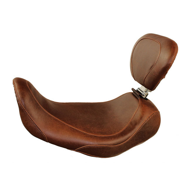 Mustang Wide Tripper Solo Seat. with Rider Backrest – 2006–2017 Dyna