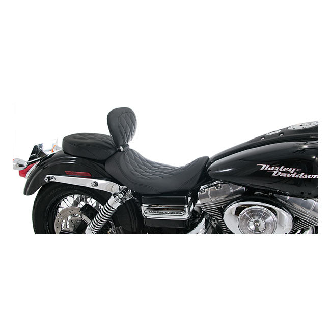 Mustang Wide Tripper Solo Seat. with Rider Backrest – 2006–2017 Dyna