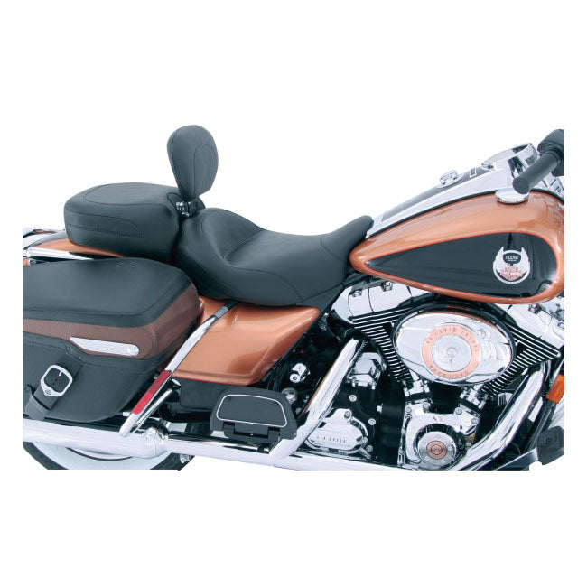 Mustang Standard Touring Solo Seat. with Rider Backrest – Touring: 2008–2025 FLT/Touringflh…
