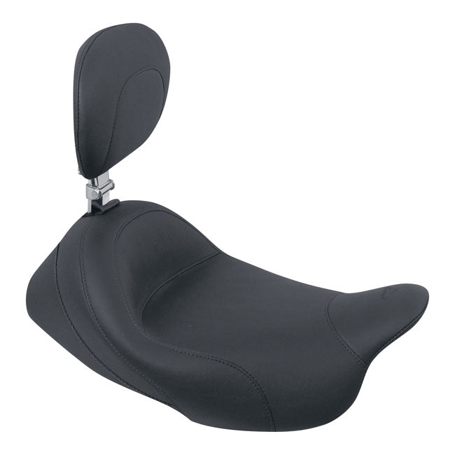 Mustang Standard Touring Solo Seat. with Rider Backrest – Touring: 2008–2025 FLT/Touringflh…