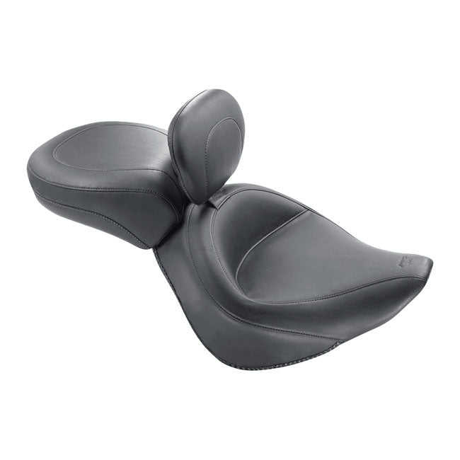 Mustang Wide Touring Solo Seat. with Rider Backrest – 2006–2010 FXST with 200 mm Tyre…