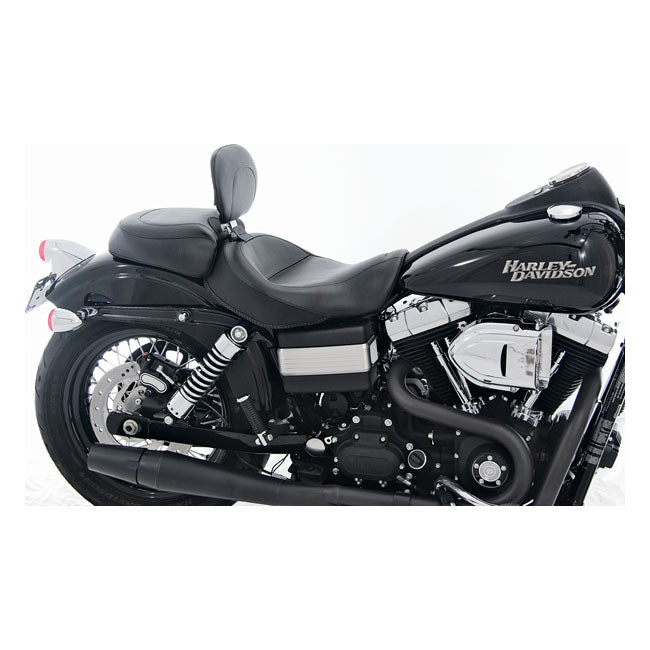 Mustang Wide Touring Solo Seat. with Rider Backrest – 2006–2017 Dyna