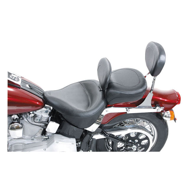 Mustang Wide Touring Solo Seat. with Rider Backrest – 2000–2006 Softail with Up to 150 Stock…