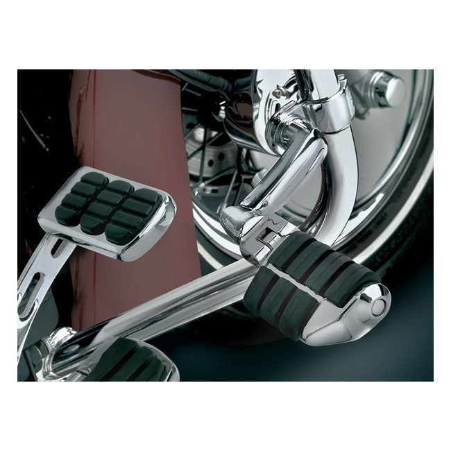 Kuryakyn Longhorn Highway Peg Set. 1-1/4 (32 mm). Chrome – 1-1/4 (32 mm) Round Tubing