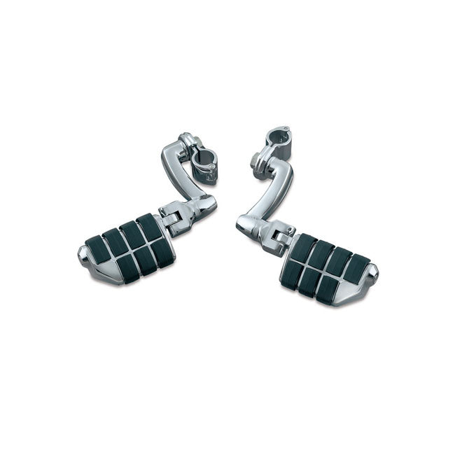 Kuryakyn Longhorn Highway Peg Set. 1" (25.4 mm). Chrome – 1" (25.4 mm) Round Tubing
