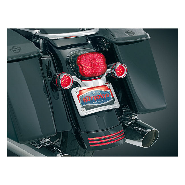 Kuryakyn Curved Licence Plate Mount. Chrome – 2006–2009 FLHX/I; 2009 FLTR; 2009 FLHT…