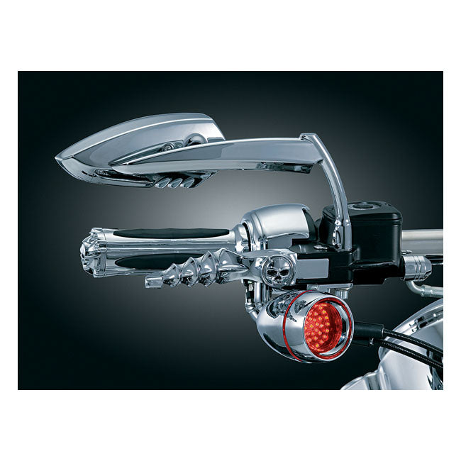 Kuryakyn Scythe 1 Mirror Set. Chrome – 65-UP H-D