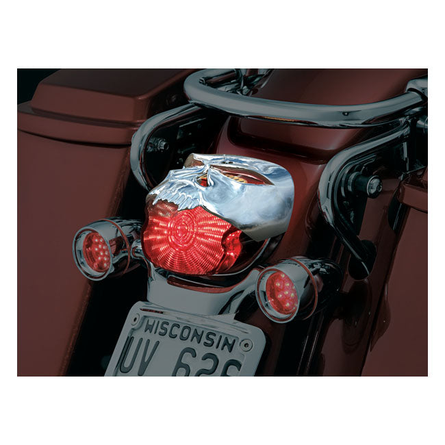 Kuryakyn Zombie Taillight Cover. Chrome – 1973–2025 H-D with Conventional Centre…