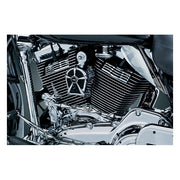 Kuryakyn Mach 2 Horn Cover. Chrome/Black Mesh Insert – 1993–2025 B.T.; 1993–2022 XL. With Side…