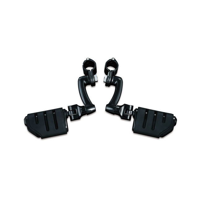 Kuryakyn Longhorn Highway Peg Set. 1-1/4 (32 mm). Black – 1-1/4 (32 mm) Round Tubing