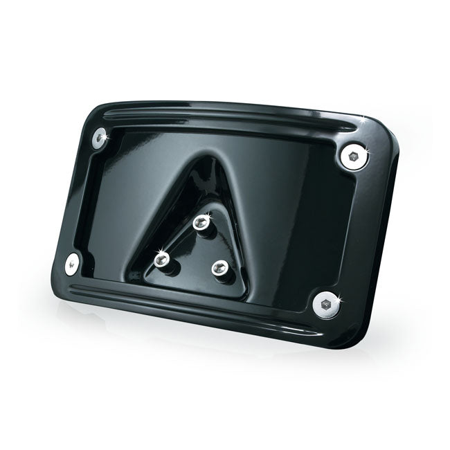 Kuryakyn Curved Laydown Licence Plate Frame. Black – All H-D with Standard On-Fender 3-Bolt…