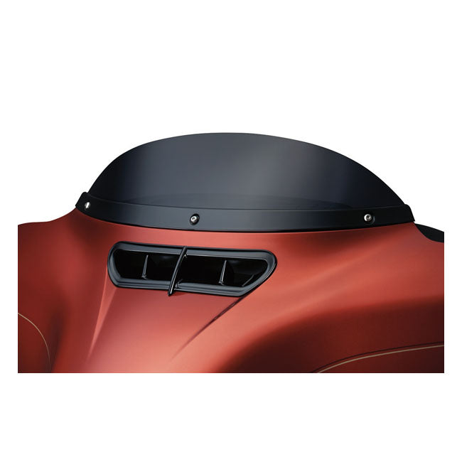 Kuryakyn Smooth Windshield Trim. Gloss Black – 2014–2024 FLHT; FLHTK; FLHTKL; Flhtkcul…