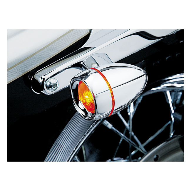Kuryakyn Deep Dish Bezels With Amber Lenses In Chrome