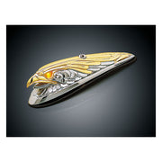 Kuryakyn Eagle Head Front Fender Ornament. Chrome/Gold – 80-Up FL; FLT/Touring Models in Custom…
