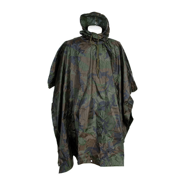 Army Surplus Fostex Poncho Woodland Camo