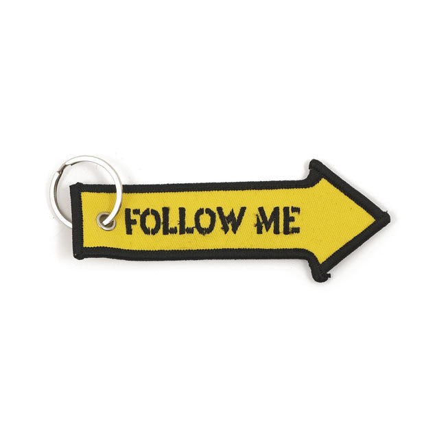Army Surplus Key Ring Follow Me, Yellow Black