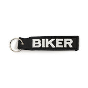 Army Surplus Key Ring Biker, Black White