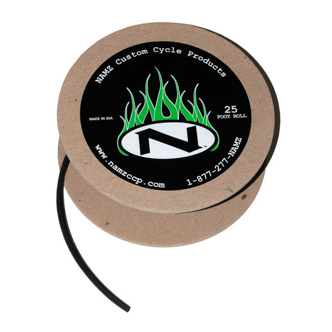Namz Heat Shrink Tube. 25ft Roll, 1/4" (6.35 mm). Black – Universal