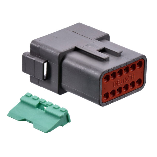 Namz Deutsch Connectors. Grey, Receptacle, 12-Pins – Universal