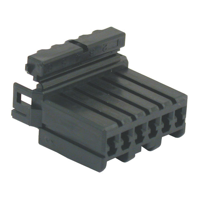 Namz Amp Multilock Connector. Black, Plug, 6-Pins