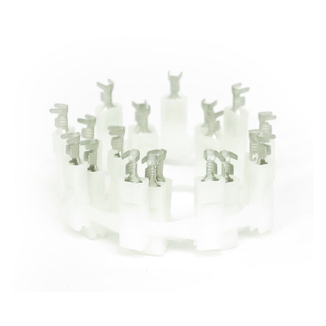 Namz Amp .187" White Speakers Terminals . White