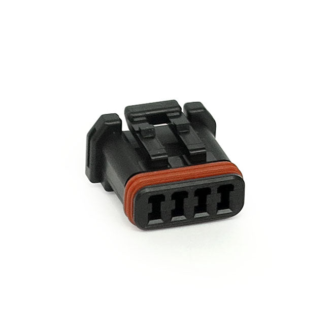 Namz Deutsch Mx-1900 Connector. Black, Plug, 4-Pins – 2011–2025 Softail; 2012–2017 Dyna…