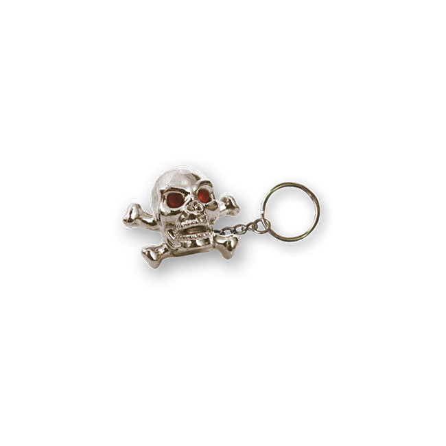 Triktopz Skull N Bones Key Chain Chrome – Keys; Charms; and Other Items