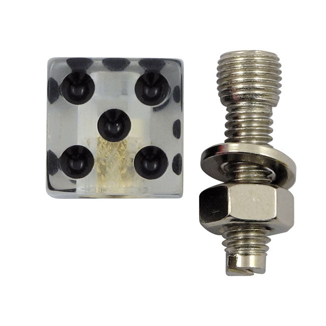 Trik Topz Licence Plate Mounts Dice Clear – Universal