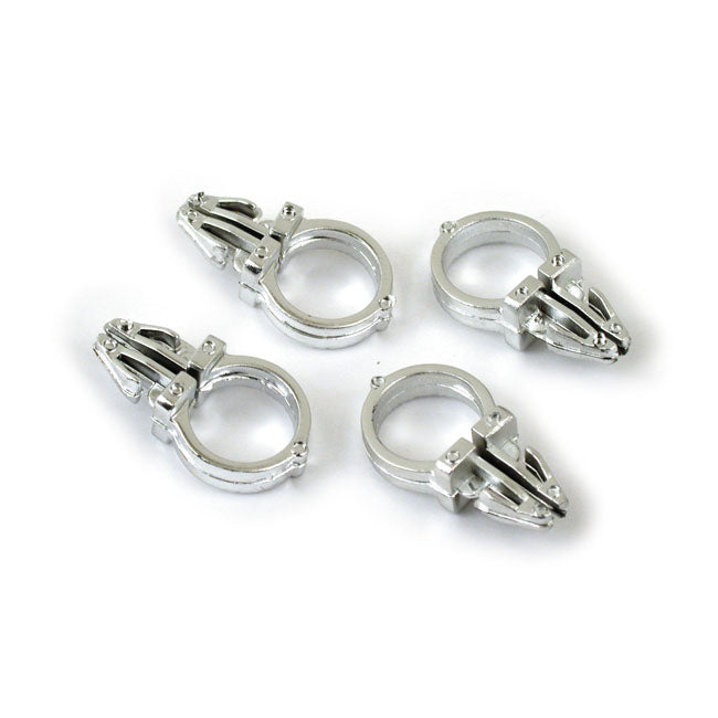 MCS Chrome Handlebar Wire Clips