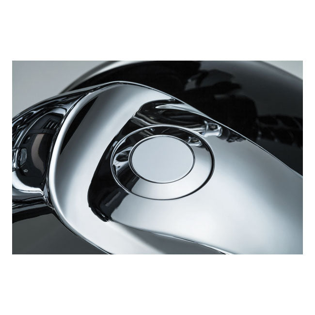 Kuryakyn Flush Mount Pop-Up Gas Cap . Chrome – 1996–2026 H-D with Screw-in Gas Caps