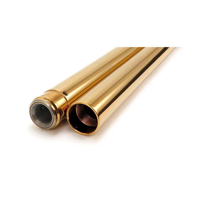 Custom Cycle Engineering Cc Eng. 41 mm Fork Tubes, Tnc Gold. 20-1/4" Oal – 2000–2017 Softail; 2000–2005 FXDWG…