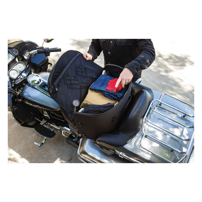 Kuryakyn Momentum Wanderer Touring Seat Bag, Black – Honda Gold Wing GL1500 and GL1800 Models…