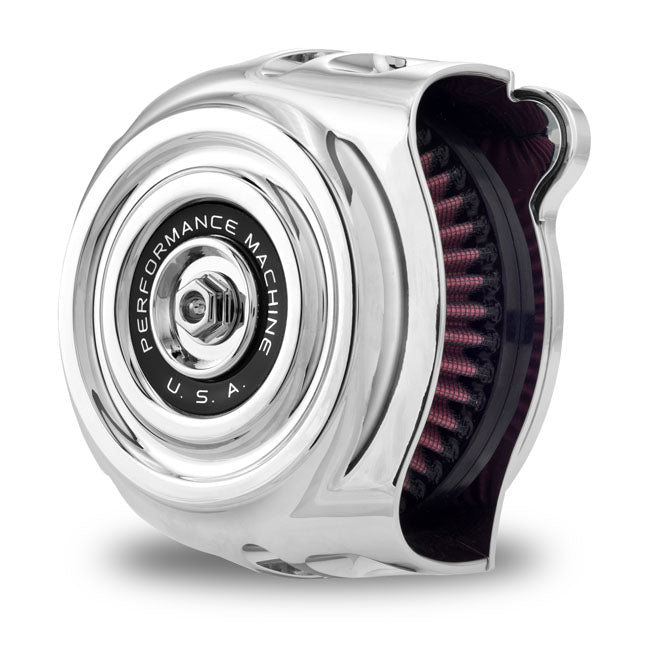 Performance Machine ''Vintage'' Air Cleaner Kit. Chrome – CV Carburetor: 1993–2006 Big Twin…