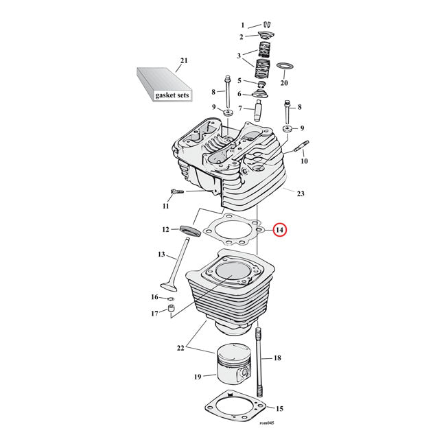 Cometic Cylinder Head. 3.5" Bore .060" MLS – 1984–1999 Big Twin; 1988–2022 XL…