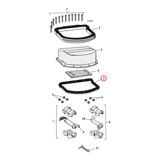 Cometic Rocker Cover Gasket. Fibre, Thin – 1948–1965 Panhead