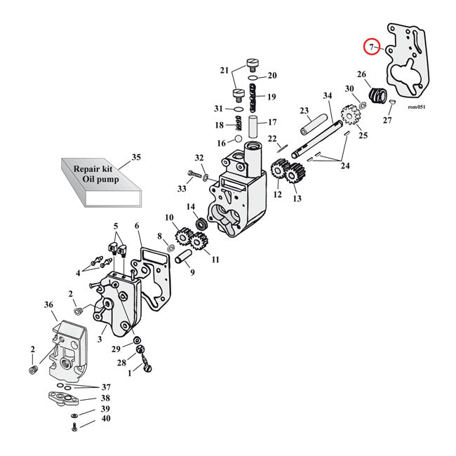 Cometic Oil Pump Bocy to Cover Gasket. Fibre – 1992–1999 Evo Big Twin