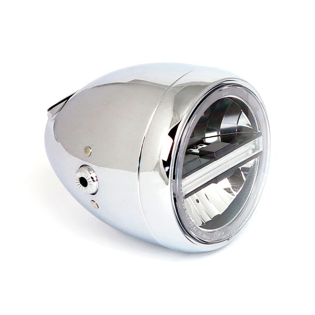 Daytona Neo Vintage LED Headlamp. Chrome
