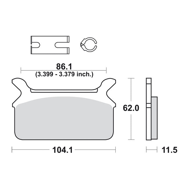 Sbs Brake Pads Street Carbon Tech – Rear: 1986–1999 FLT/Touring