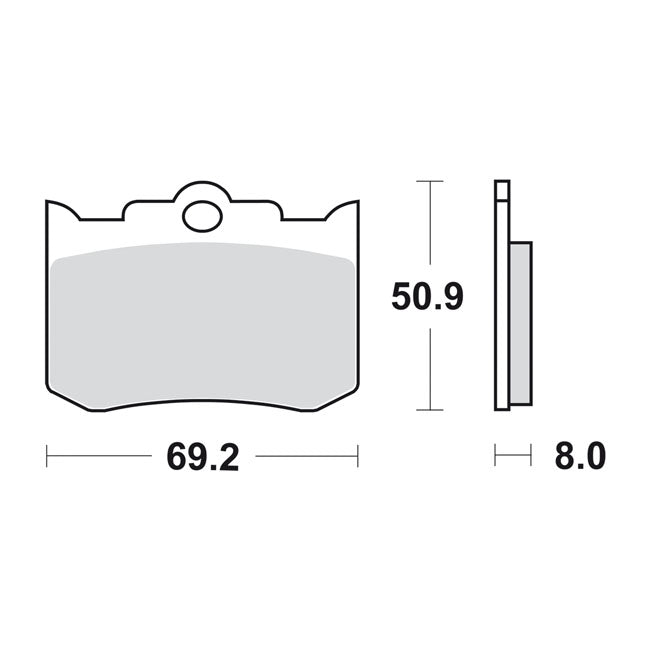 Sbs Brake Pads Street Excel Sintered – Rear: for PM 125x4r; 125x4rsph and…